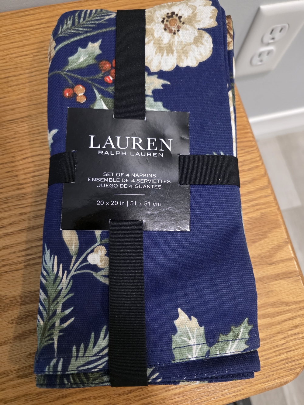 Lauren Ralph Lauren Navy Floral Holiday Napkin Set